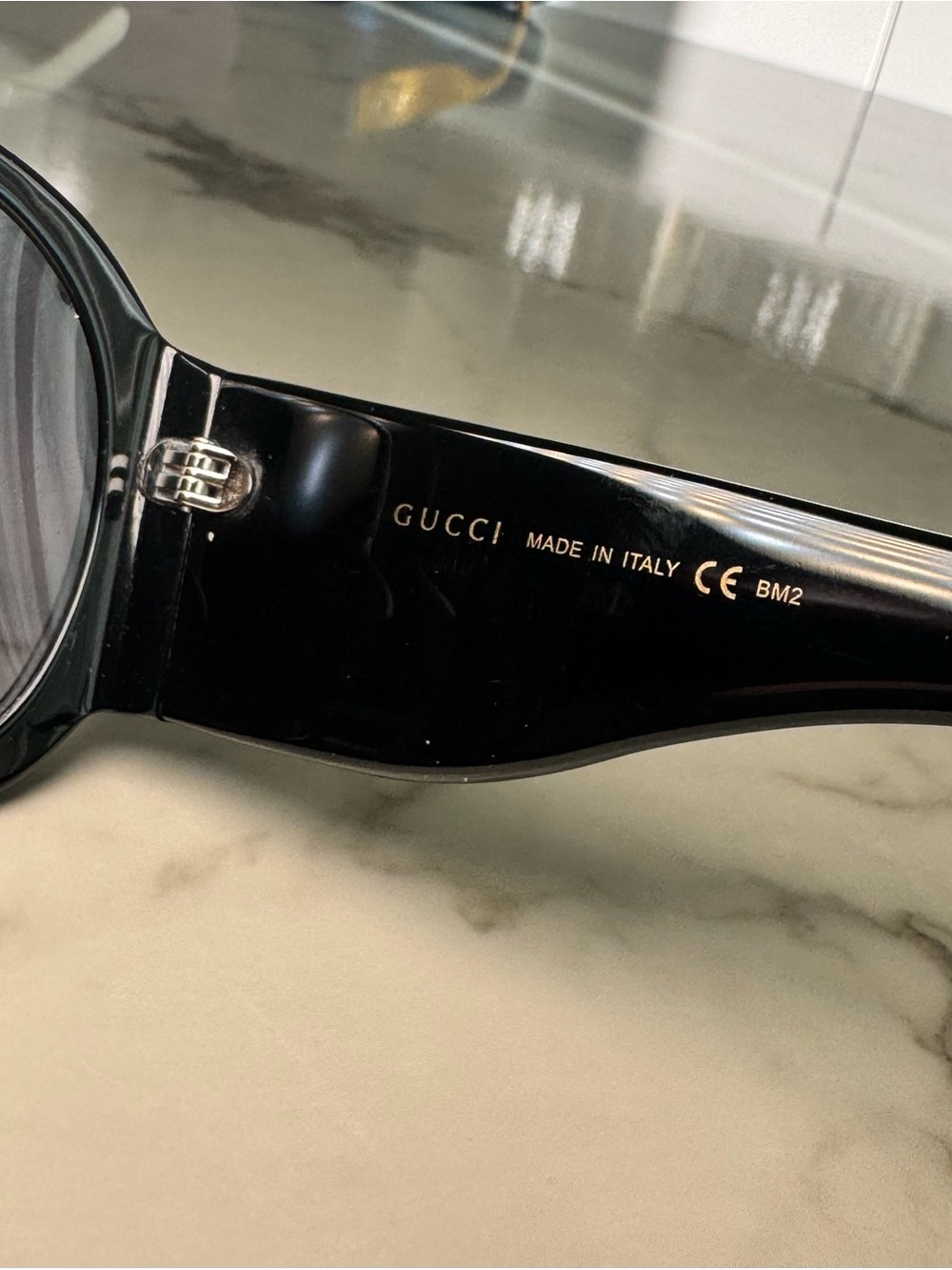 Gucci Black Shield Sunglasses with Dark Gradient Lenses - Picture 6 of 9